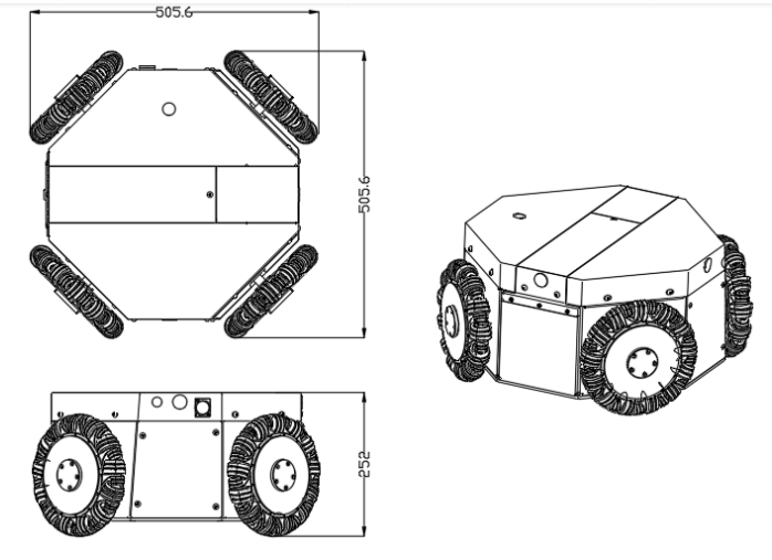 四轮全向底底盘运动学分析
